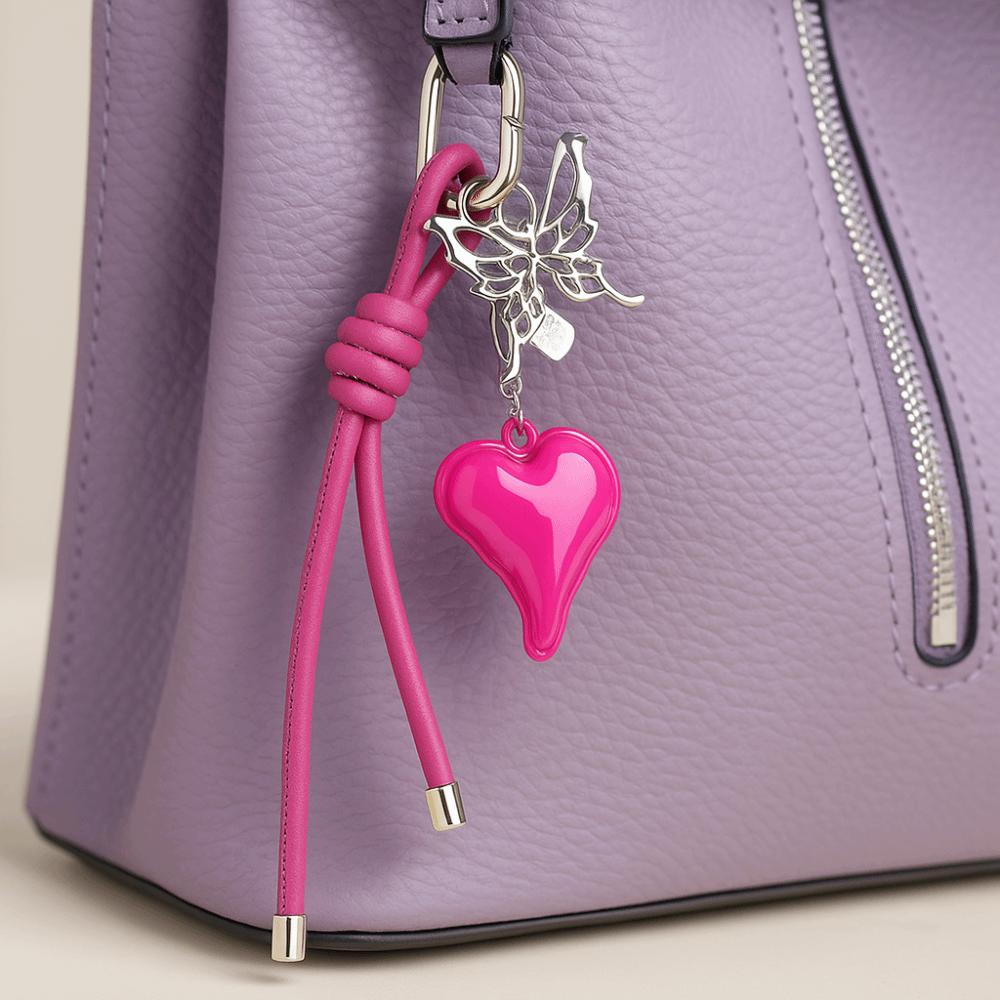 Hand-Woven Heart Shaped Bag Pendant Anti-Lost Braided Rope Key Chain  Birthday Parties