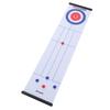 Tabletop Curling Game Interactive Large Mat Compact Roll Up Curling Family Game for Home Outdoor Fun