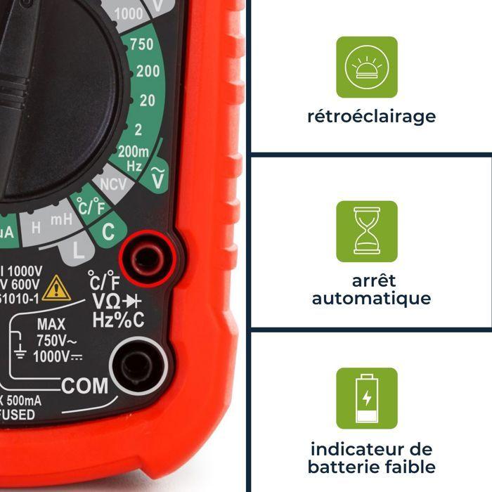 Multimètre Numérique Industriel Antichoc À Valeur Efficace Vraie - Cat
