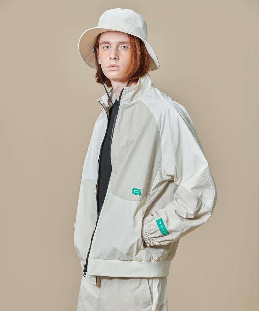 Bbc Earth Checkerboard Windbreaker_Ivory