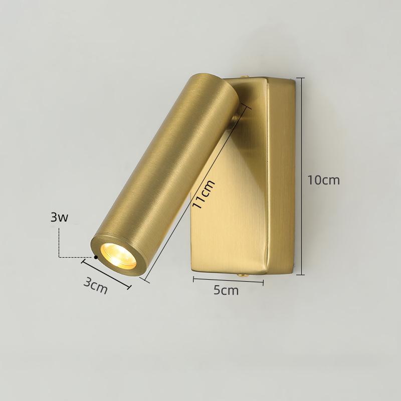 Modern 3W LED Bedside Lamp Wall Spotlight For Corridor Bedroom Hotel Night Book Study Reading Lamp Adjustable Rotate Wall Light