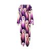 Halloween Printed Family Matching Hooded Long Sleeved Zippered Hooded  Jumpsuit Set