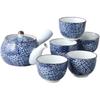Arita Ware Teapot and Teacup Gojo with Tea Set of Made In Japan Ale-net Set, Design, Strainer, 5, Porcelain,