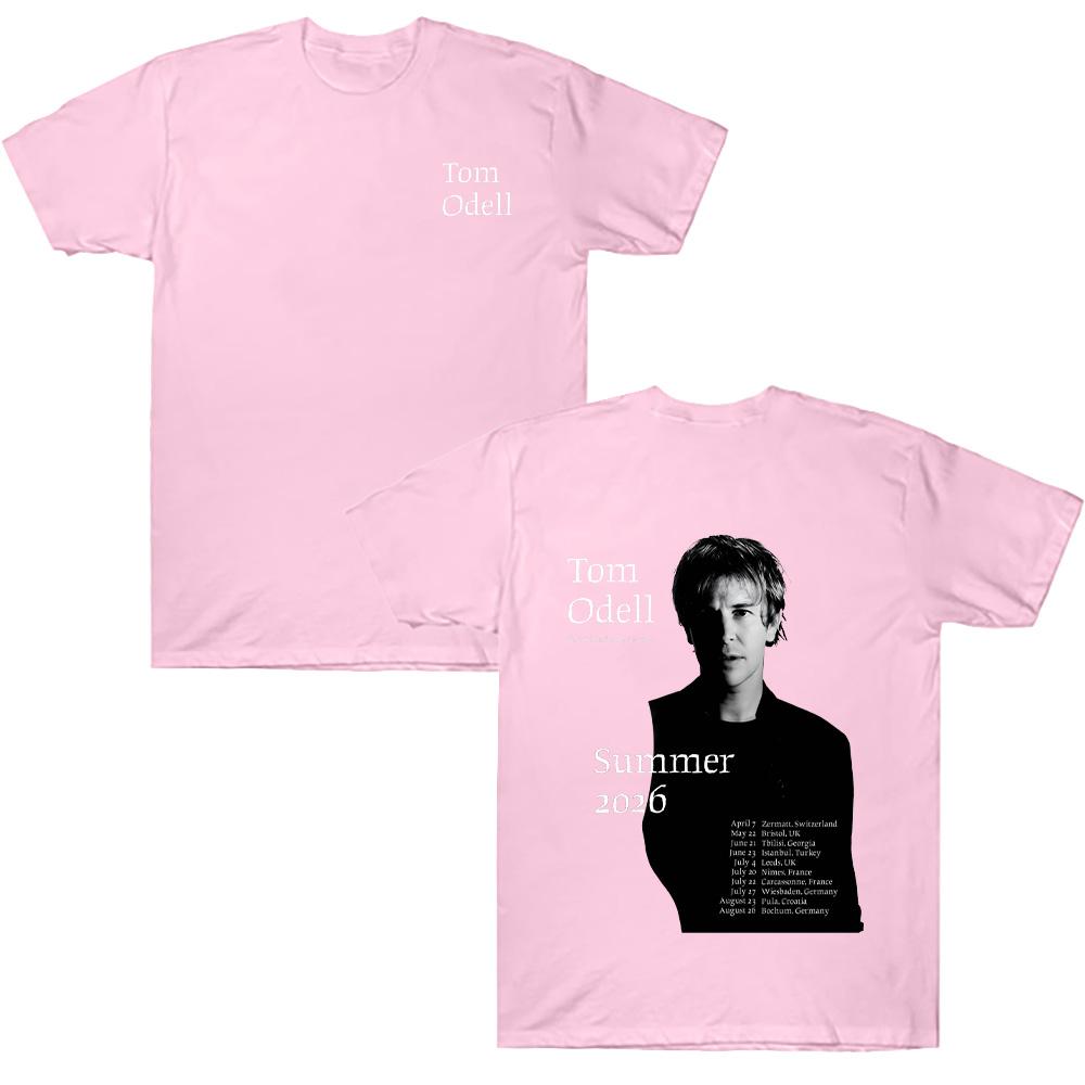 Tom Odell Tour 2026 T Shirts 100%Cotton Short Sleeve Male Tshirt O-neck Print T Shirt His Band Present The Wonderful Life Tee Unisex funny shirts
