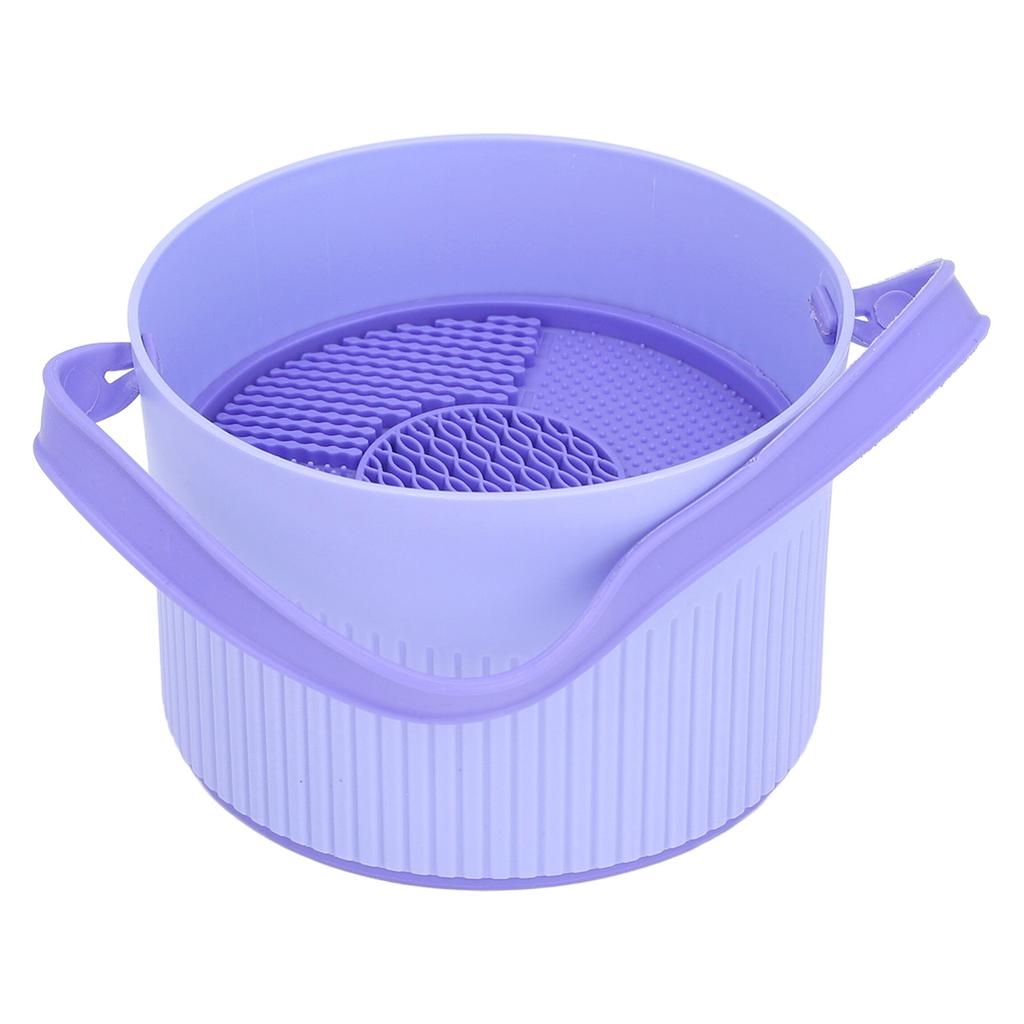 Tigela de limpeza de pincéis de maquiagem Suporte multifuncional para pincéis de cosméticos Organizador de ferramentas de limpeza para Stora