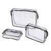 3Pcs Clear Insert Bag Transparent Makeup Toiletry Brush Zipper Insert Inner Bag Divider Storage Orga