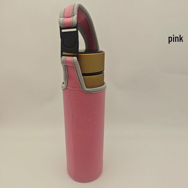 Universal Insulated Thermos Cup with Anti-Fall Protection and Portable Crossbody Strap
