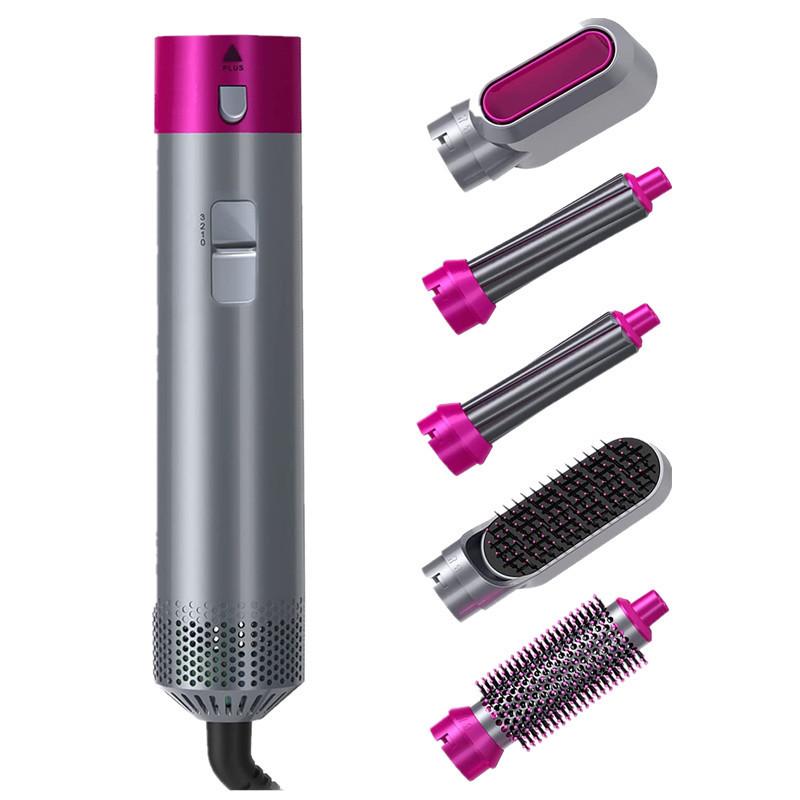 Five-in-One Multifunctional Hair Styler: Curling Iron, Straightener, and Blow Dryer Brush
