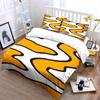 Abstract black wavy lines. Bedding sets Duvet cover sets Duvet covers Pillowcases(1*Duvet Cover 2*Pillowcases without duvet insert)