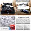 Sports Car Pattern Printing Bedding Set With Flannel Material For Teen Sleep Comfort
