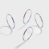 S925 Sterling Silver Starry Index Finger Ring with Delicate Rainbow Stones - Korean and Japanese Style