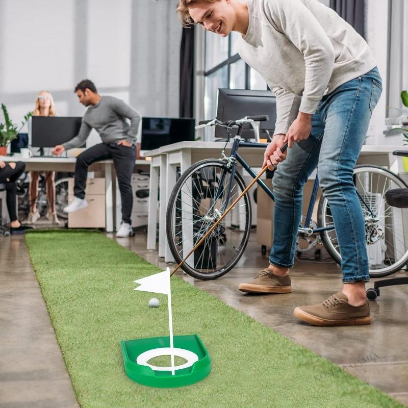 Golf Putting Cup with Flag Practice Training Tools Golf Putting Hole for Kids Adults Office Garage Yard Practice Putting Cup