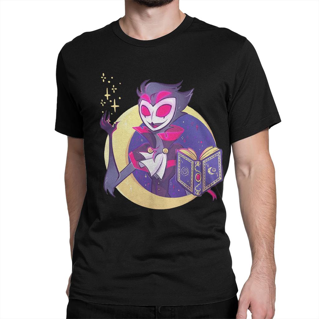 Pánské Dámské Tričko Loona Don't Care Tmavé Kreativní Bavlněné Tričko Krátký Rukáv Helluva Boss Anime Trička Oblečení Grafické