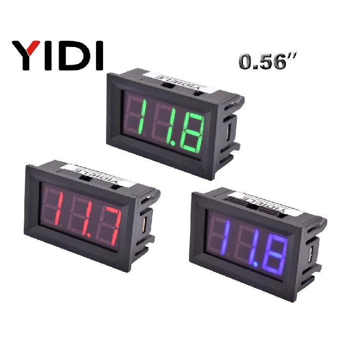 5/10pcs Digital 0.56 Ammeter Voltmeter DC 4.5-30V 0-100V AC 30-500V 10-600V Voltage Amp Meter Detector Monitor Calibrate Reading