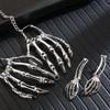 Colier cu pandantiv de mână în stil punk în stil gotic creativ personalizat, lanț de clavicula hip hop bijuterii din aliaj de Halloween