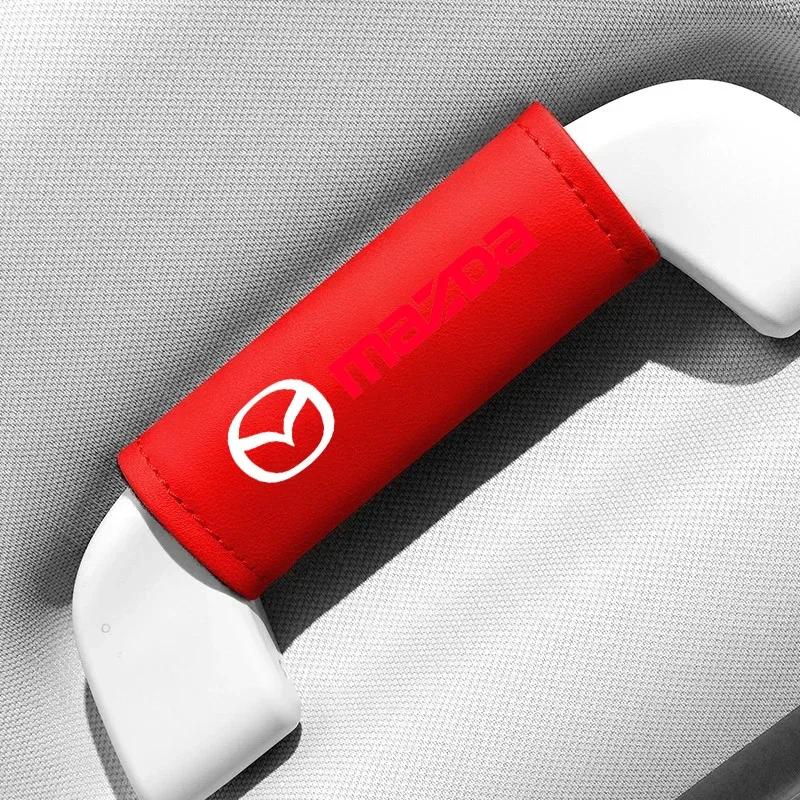 

2025 Hot 1PC Leather Car Roof Armrest Inner Door Pull Handle Protection Case Cover Car Interior Modification for Mazda 3 6 CX5 M