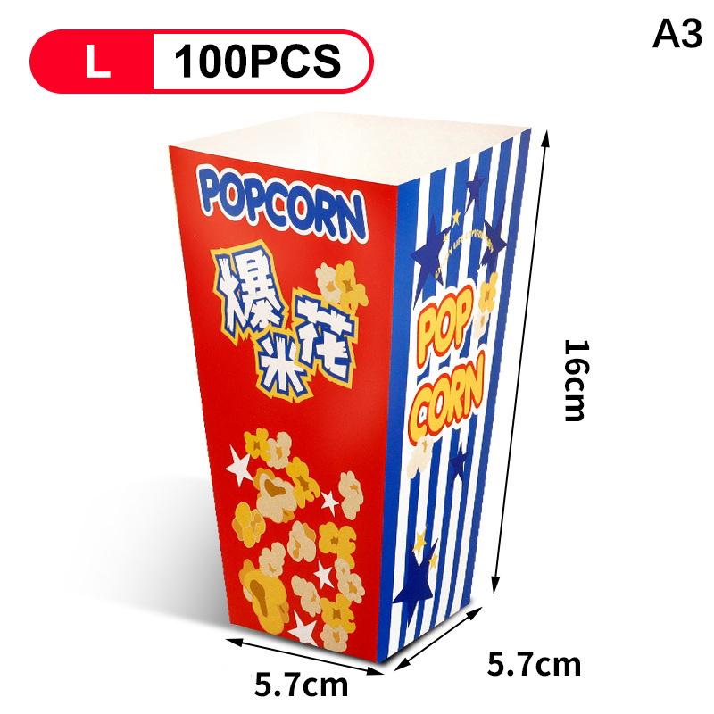 Disposable Popcorn Buckets Container Holder Paper Cup Popcorn Boxes Packaging Box For Theme Birthday Party Decoration