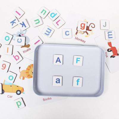 Magnetische Eisen Box Puzzles Kinder pädagogisches Spielzeug Alphabet Wort Rechtschreibung Spiel Spielzeug