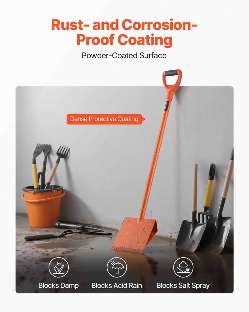 Shingle Shovel 1 Pack, D-Grip Handle Shingle Roof Ripper, High Hardness 45# Steel & Lightweight Easy Tearing Off Roofing & Nails Tool, ideal for