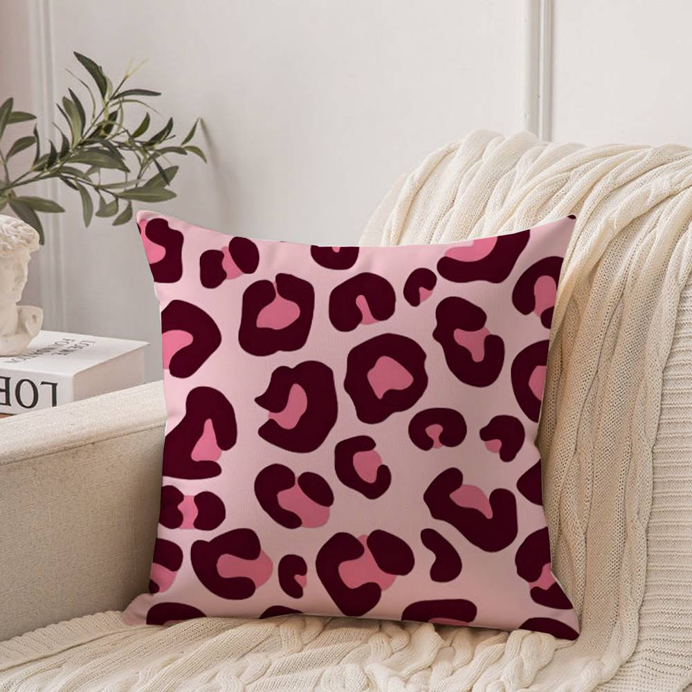 Pink Leopard Pattern Pillow Case Home Decor Throw For Sofa Bed Car Room Decor Gift Idea