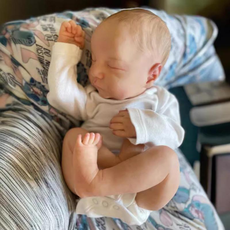 45 CM/17 inch Reborn Doll Full Body Soft Vinyl Simulation Baby Doll reborn doll gift for family Vinyl Girl Body Reborn Doll