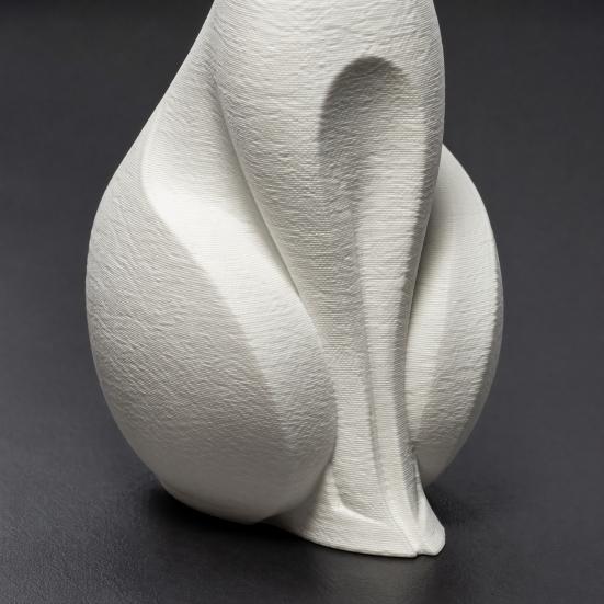 Figuritas de Gato Impresas en 3D, Adornos Blancos Mate, Estatua de Gato Estilo Nórdico, Escultura Artística Minimalista de Gato para Decoración de Escritorio de Oficina en Casa