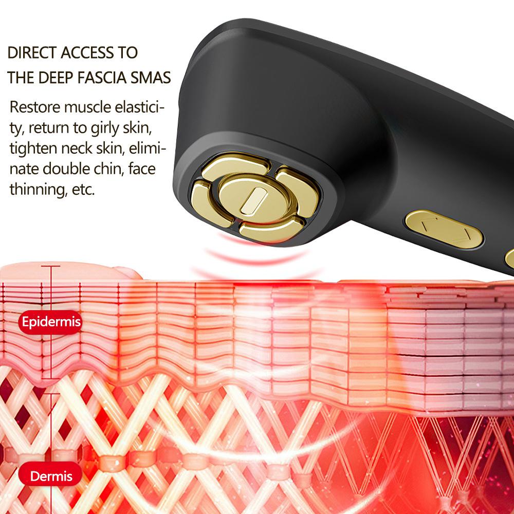 Compact face lift, portable, removes wrinkles around the eyes and neck and is anti-aging