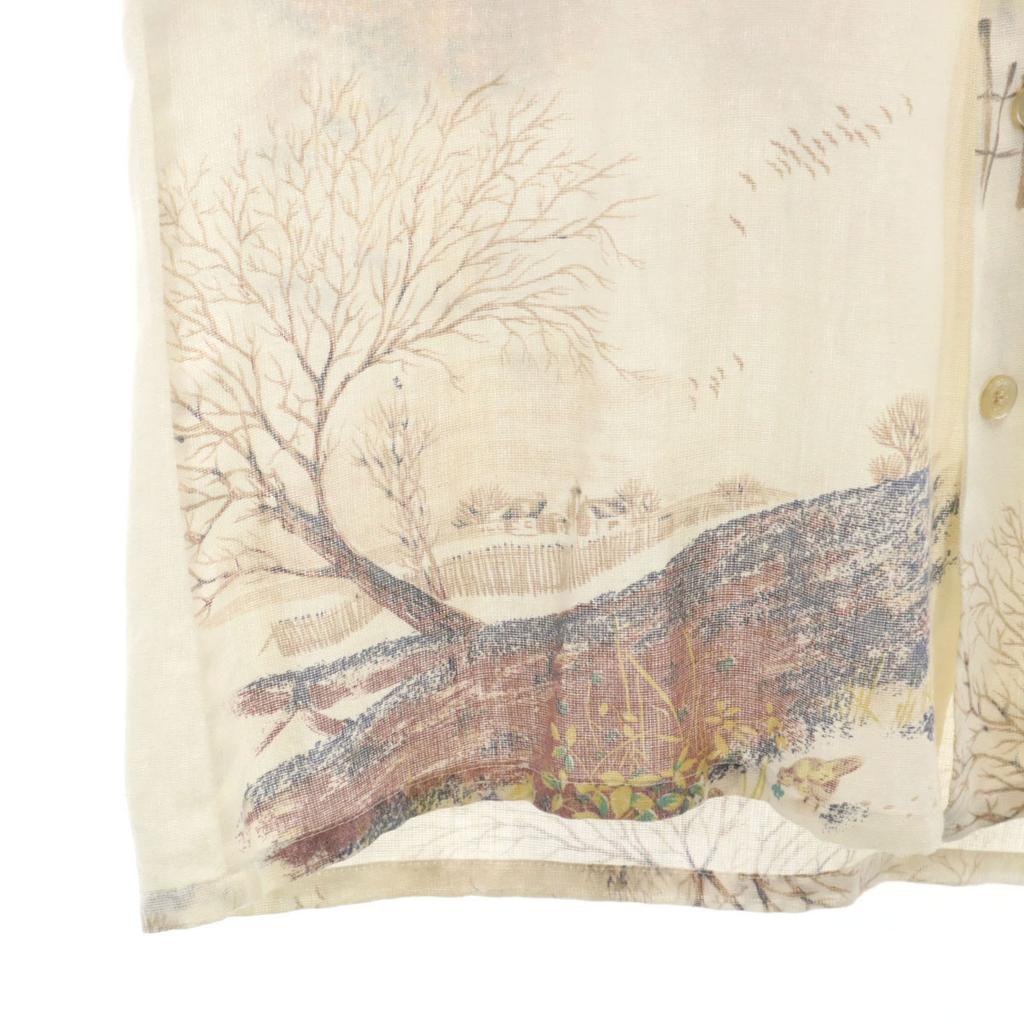 70s vintage Overall handle Long sleeve shirt L beige Men's Used