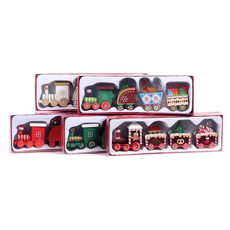 Handcrafted Wooden Christmas Train Decoration - DIY Desktop/Winter Window Decor - Perfect Children's Day Gift
