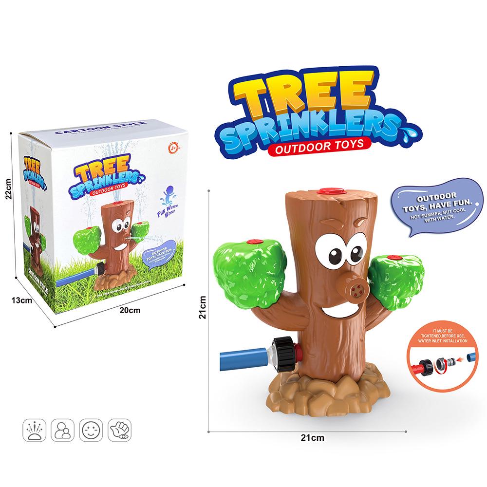 Cartoon Cactus Tree Stump Grass Water Sprinkler Toy for Kids