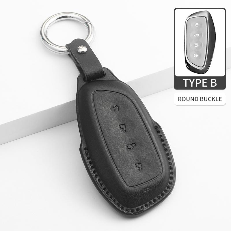 

Pu Leather Car Remote Key Case For Buick Envision S/Plus Gl8 Lu Zun Phev Century Avenir Auto Keychain Protector Shell Accessorie
