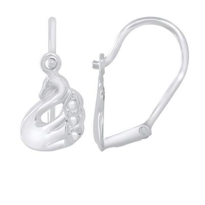 Earrings - LÉA &; ARTHUR - SWAN - 925 Silver - Breaking System - Children