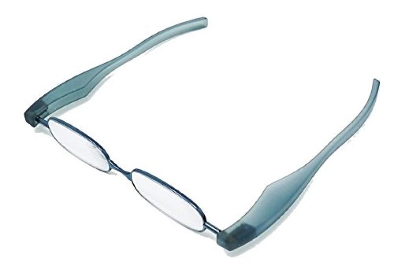 foldable reading glasses fits in a breast pocket [VIGRAD] Podreader SmartUltra-lightweight, compact, +1.0~+3.0, (Podreader +3.0, Blue)