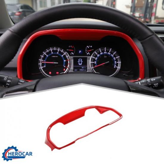 Inner Dashboard Trument Cluster Cover Trim Decor Frame For 4Runner Red 2010+