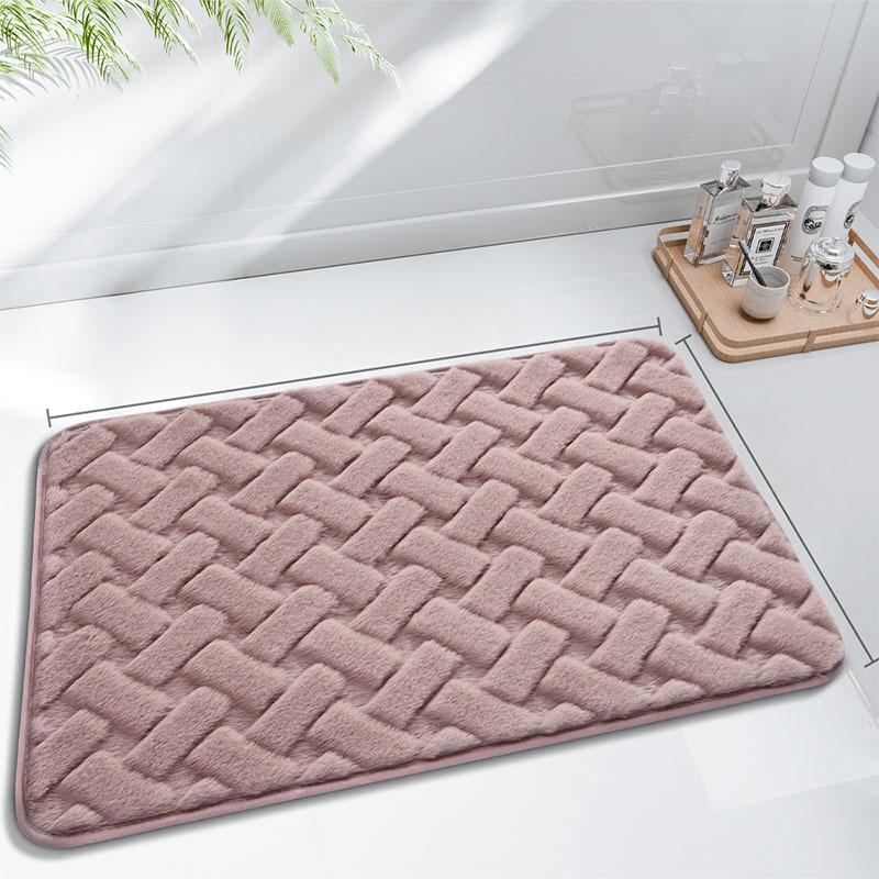 Schwamm Badezimmer Kaschmir Verdickungsmatte Bad Rutschfeste Teppiche In Waschbecken Badewanne Boden Teppich Duschraum Fußmatte Memory-Schaum 3D-Pad