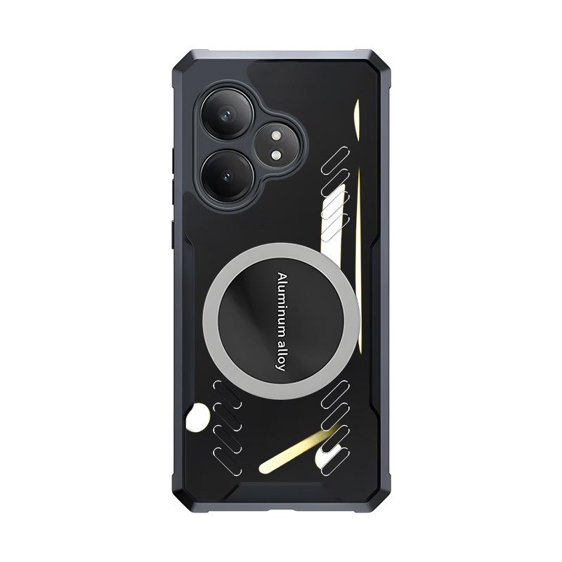 Applicable to Realme GT Neo6 SE mobile phone case, heat dissipation, car magnetic protective cover, graphene breathable
