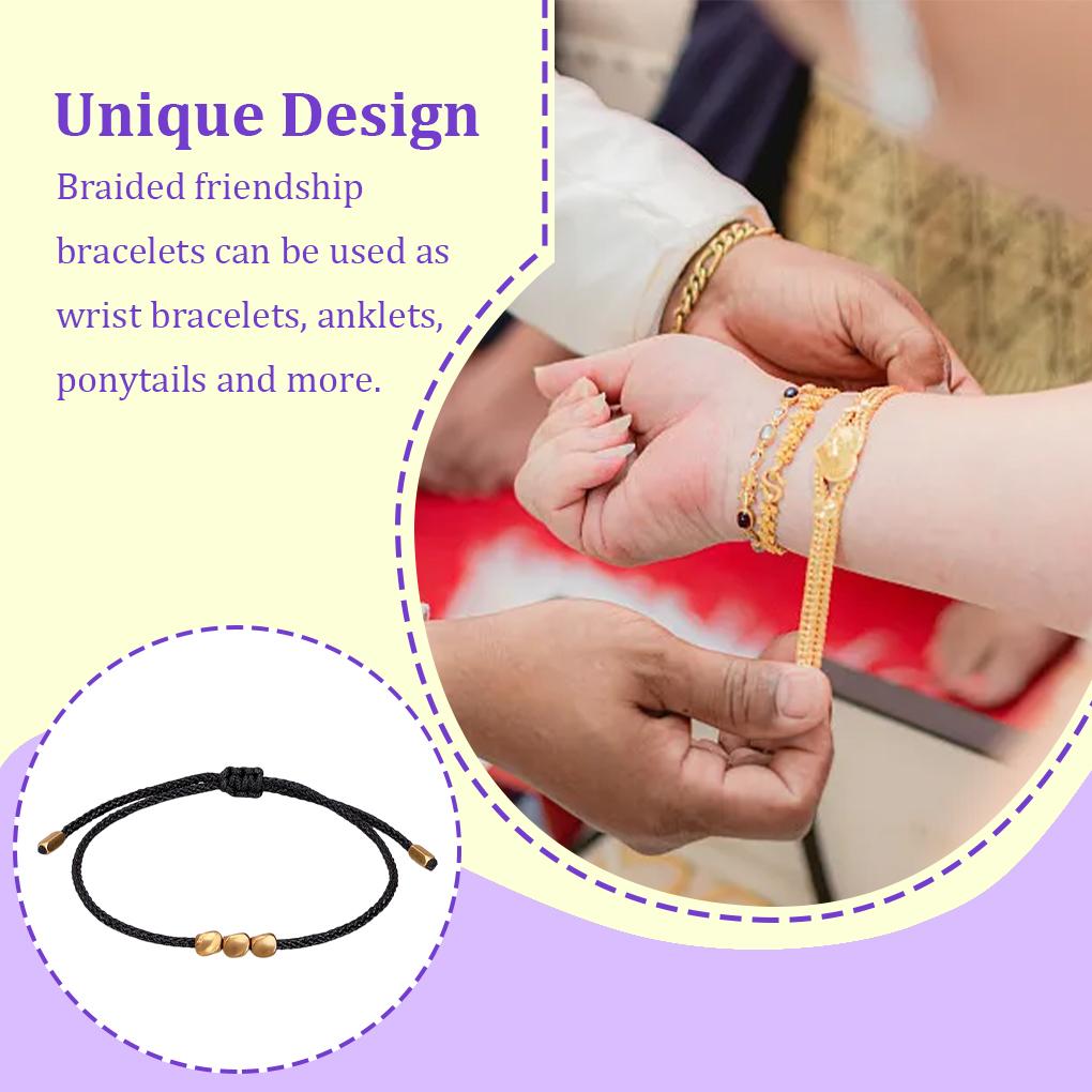 Waxed Thread Braided Bracelet Wrist Ornament Adults Exquisite Chic Bangle Bracelets Gift Fashion Accessory Dress Decoration