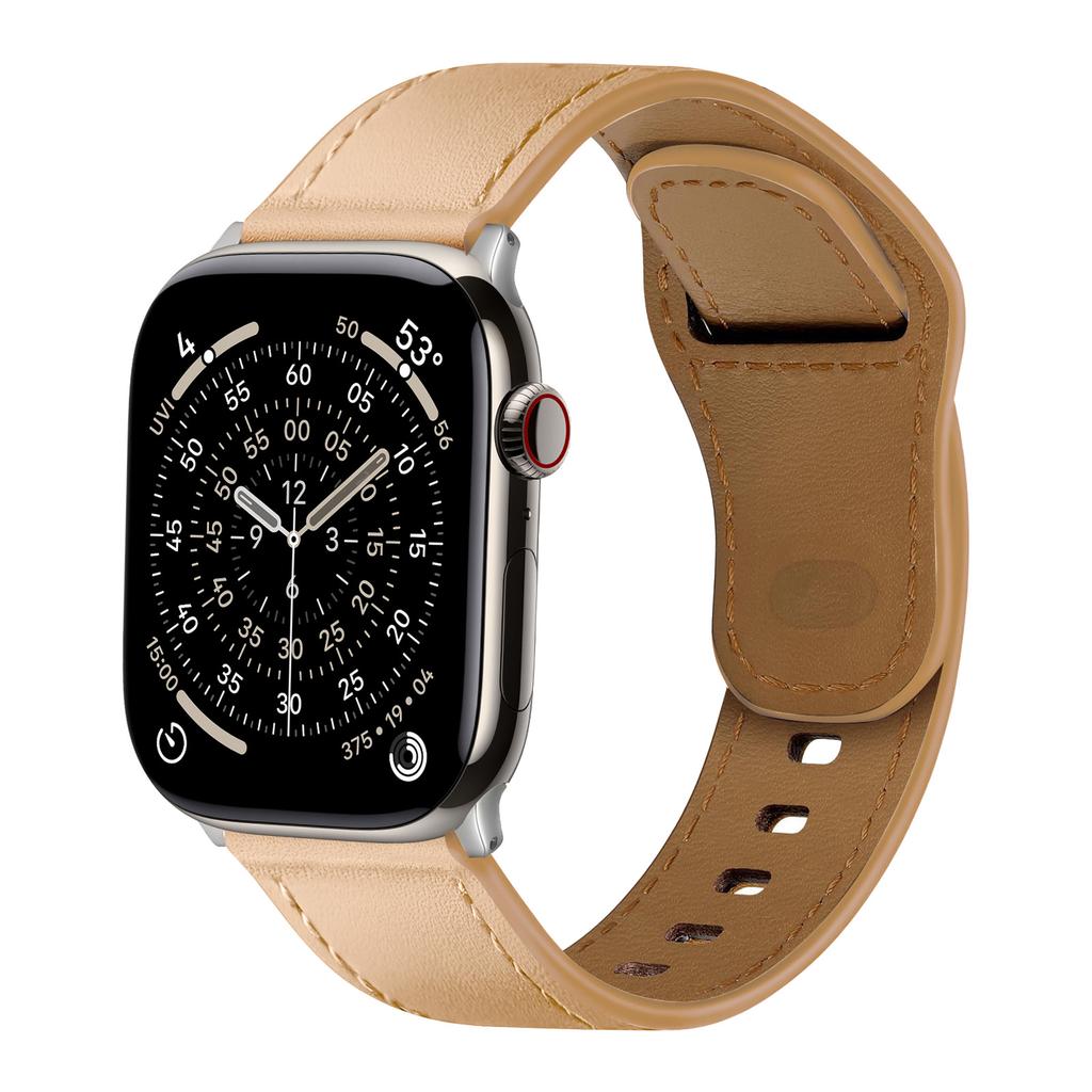 Leather For Apple Watch Bands 44mm 45mm 40mm 41mm 42mm 46mm Genuine Bracelet Correa iWatch Series 11 10 9 6 SE 7 8 Ultra 3 Strap
