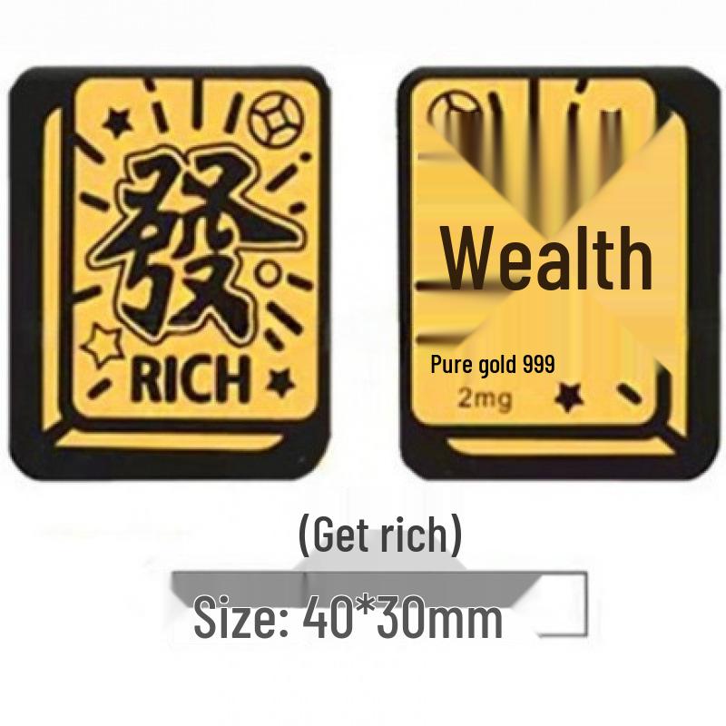 999 Pure Gold Princess Phone & Fridge Stickers: Prosperity, Peace, and Joy