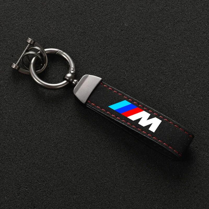 Car Sticker Hot 2025 Vintage Leather Car Keychian Rings Vehicle Keyring Key Holder For BMW M Emblem E46 E36 E34 F10 E90 F30 E60