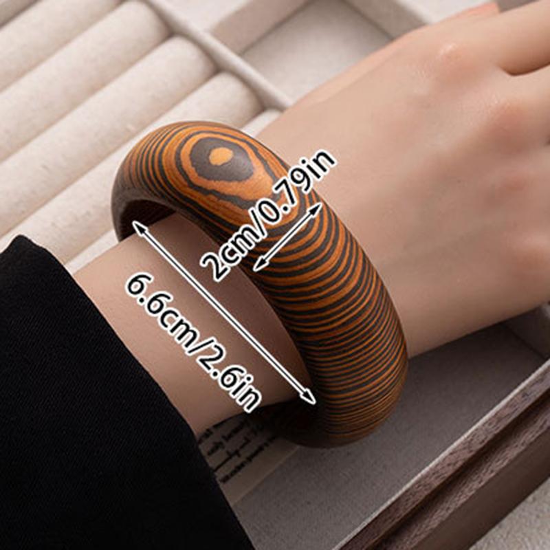 Chinese Retro Ethnic Style Wooden Bracelet with a High-end Feel Simple and Niche Solid Wood Element Bracelet Handmade Accessory