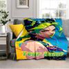 1PC Custom Name "Vibrant Neon Fantasy Artwork" flannel blanket versatile,all-season throw suitable for the living room,bedroom,camping,travel,and gift