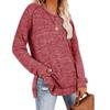 Europeisk og amerikansk ensfarget genser Cross Rund Neck Langermet Slit Topp