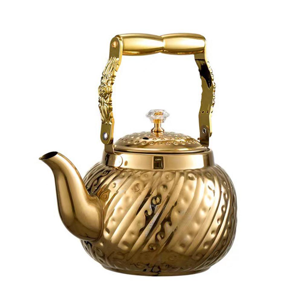 Large capacity stainless steel teapot with tea strainer, Gas Induction Cooker water kettle, Teakettle for home, 1.0L/1.5L/2.0L