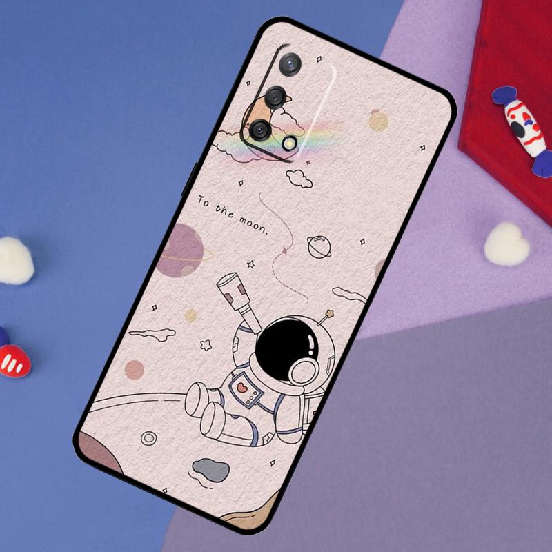 Cute galaxy Astronaut Case For Oppo A60 A80 A40 A6 A5 Pro A15 A16 A17 A57 A94 A74 A54 A76 A96 A18 A38 A58 A78 A98