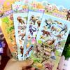 4pcs Cartoon Animals Dinosaur Bubble Stickers Three-dimensional 3D Puffy Decals DIY Notebook Guitar Phone Cool Graffiti Sticker
