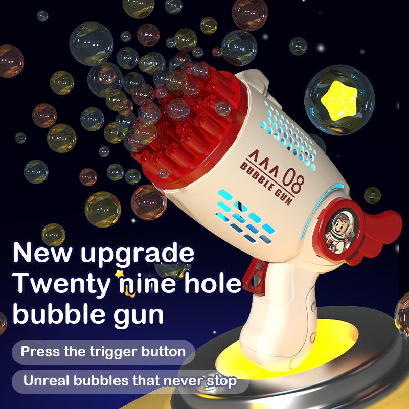 29 hole Fully automatic children's bubble machine luminous toy gift bubble gun bubble stick without battery wihtout bubble water