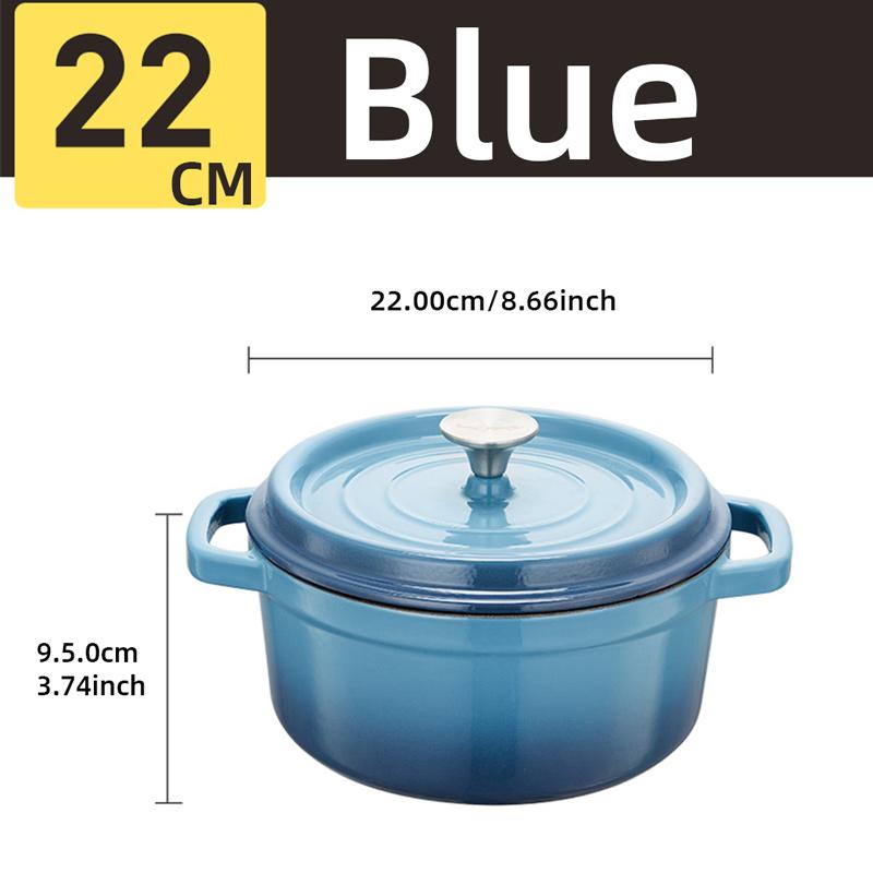 COOKER KING Cast Iron Enamel Non Stick Pot Household Stew soup Pot Gas Induction Cooker Universal Cooking Cookware