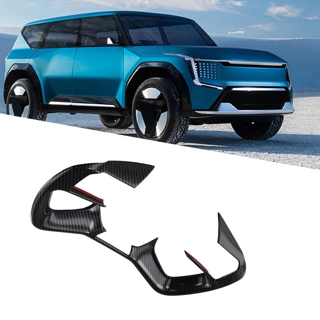 1*High-Quality For KIA- EV9- ABS Carbon Fiber Accessory Car Inner Steering Wheel Frame Trim Direct-Installation