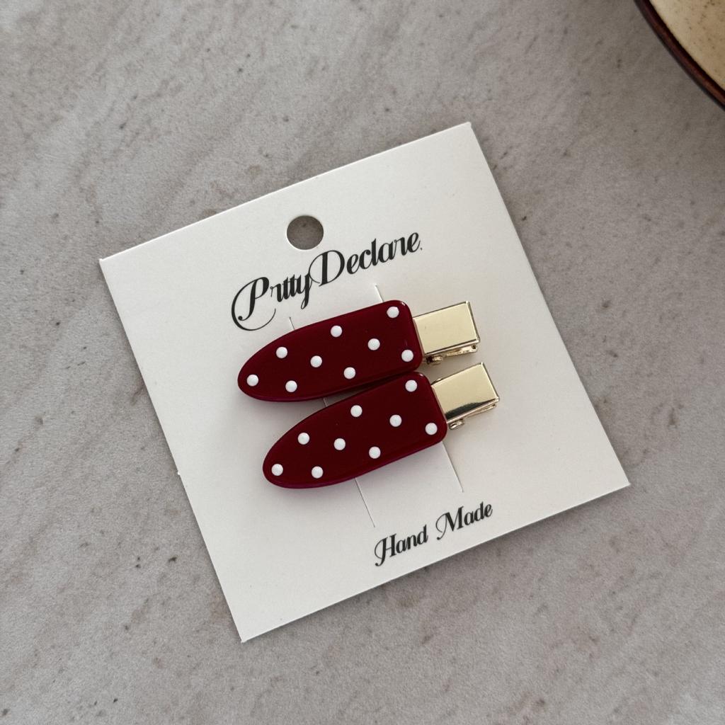 2 Stück Punkte Haarklammern Süße Mädchen Niedliche Schleife Haarspangen Acryl Nahtlose Haarspangen Haargriffe Damen Mode Haaraccessoires Kopfbedeckung